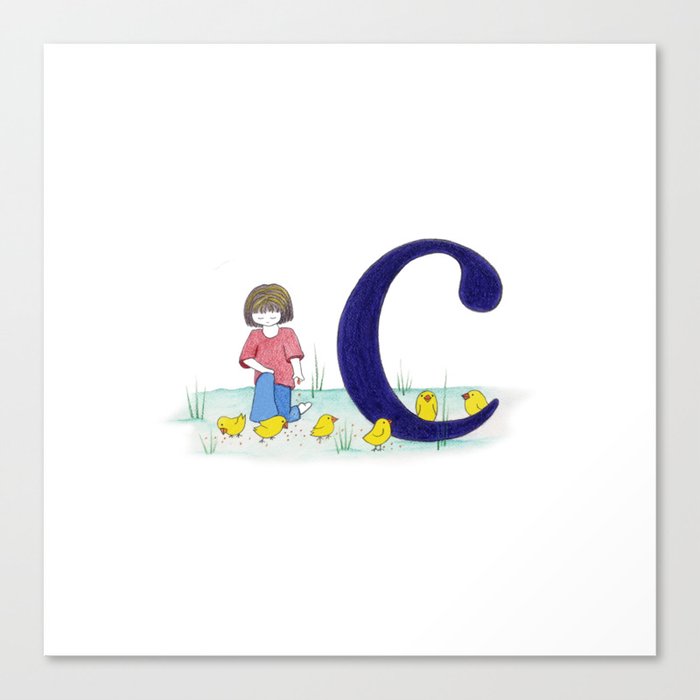 c is for chicks Canvas Print
