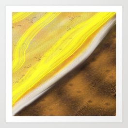 Abstract Prints: Yellow Abstract Art Print