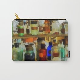 Scientist - Bottles of Chemicals Green and Brown Carry-All Pouch