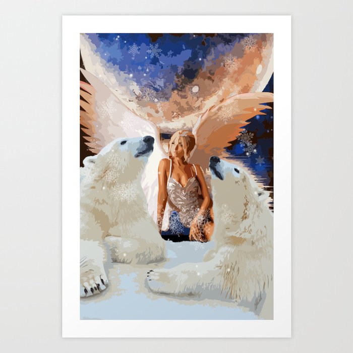 “Arctic Angel” by Sistar Sparkles (2022) Art Print