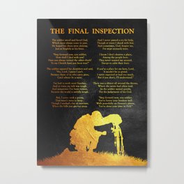 The Final Inspection - A Soldier's Poem Metal Print