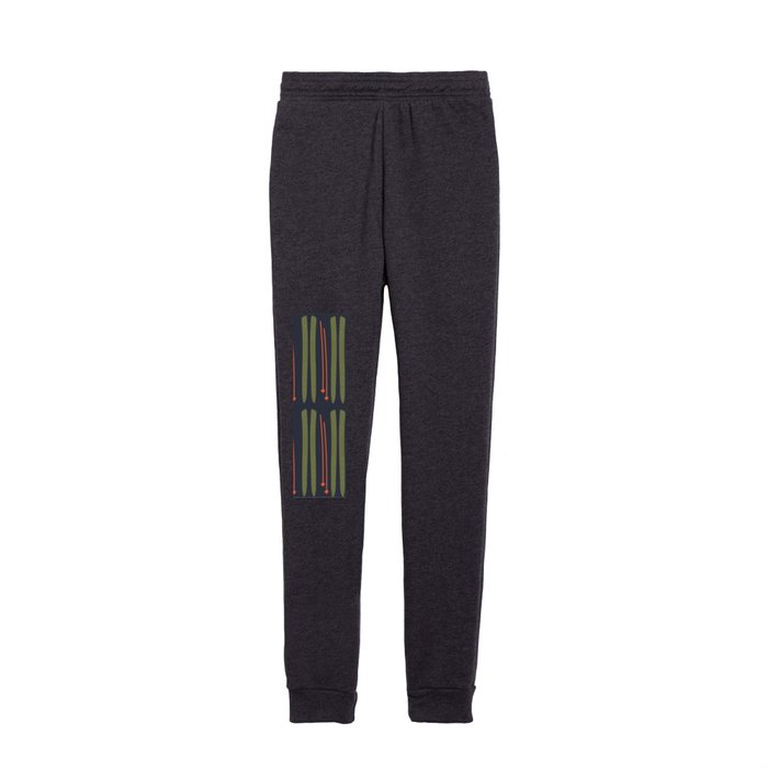 Skis and Ski Poles Navy winter holiday Kids Joggers