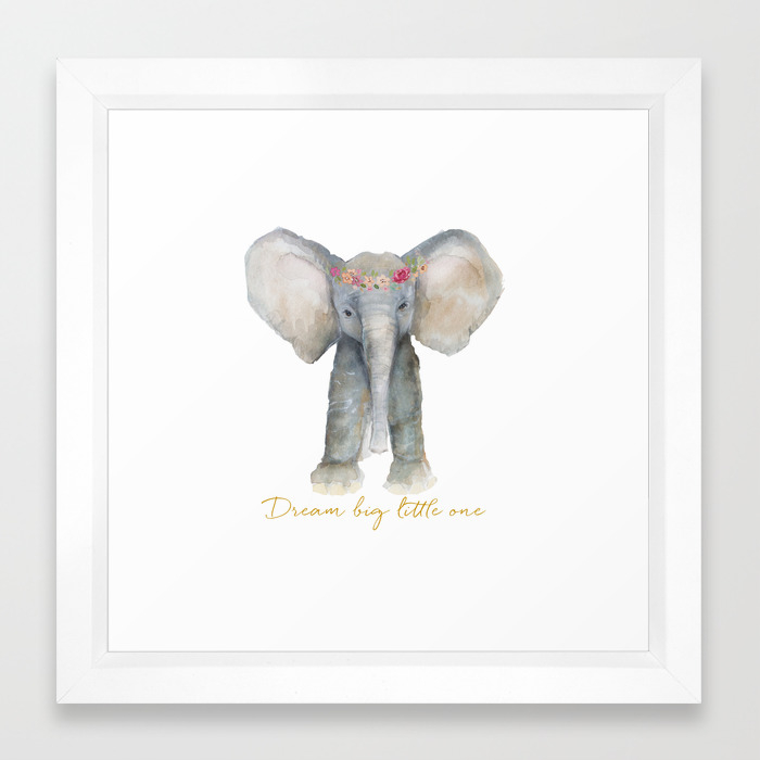 Dream Big Little One Framed Art Print By Craftberrybush Society6