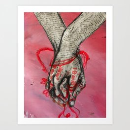 Red String of Fate 2 Art Print