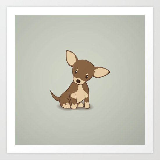 Chihuahua Puppy Illustration Art Print