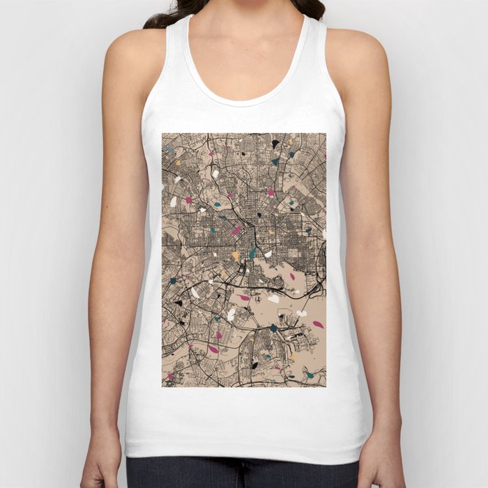 Baltimore USA - Terrazzo City Map Collage  Tank Top