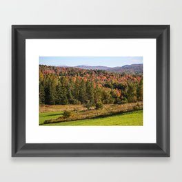 Fall into Vermont Leaves Framed Art Print