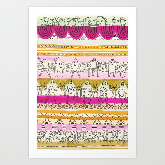 Paralels murs Art Print
