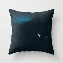 Night cat Throw Pillow