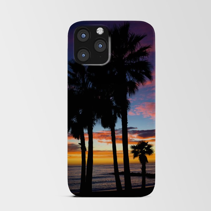 palmtrees & colorful sunset iPhone Card Case