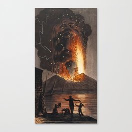 The Great eruption of Mount Vesuvius  Canvas Print