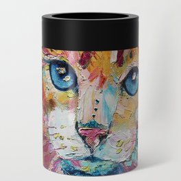 Cat Oil Painting Can Cooler