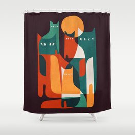 Cat Family Shower Curtain