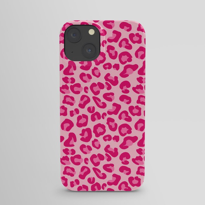 Leopard Print in Pastel Pink, Hot Pink and Fuchsia iPhone Case