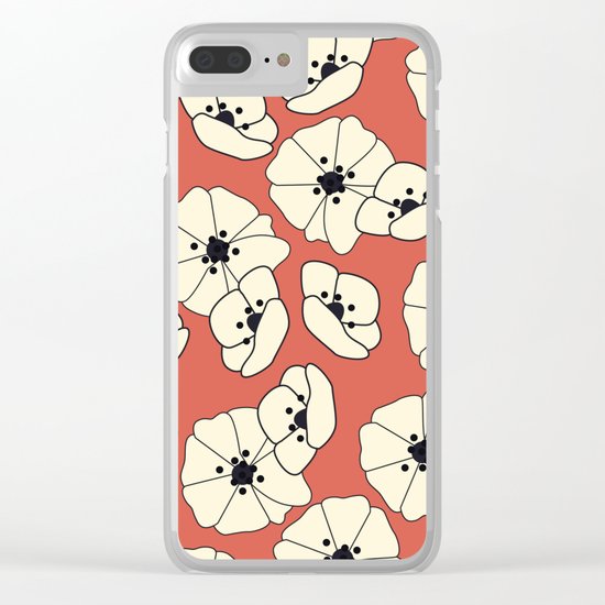 Retro bloom 004 Clear iPhone Case