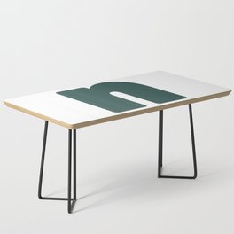 n (Dark Green & White Letter) Coffee Table