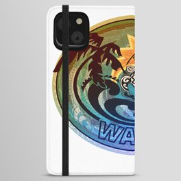 Waikiki Oval Sunset Ocean Surf Decal iPhone Wallet Case