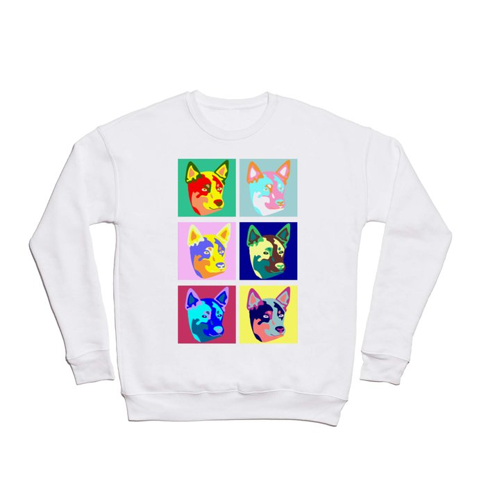 Australian Cattle Dog Pop Art Crewneck Sweatshirt