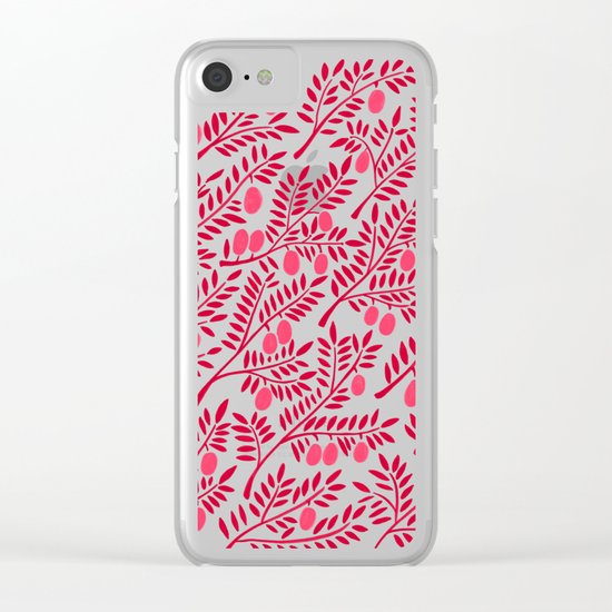 Olive Branches – Fiery Palette Clear iPhone Case