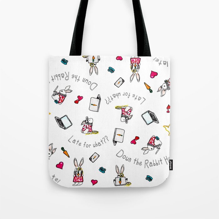 Down the Rabbit Hole Tote Bag