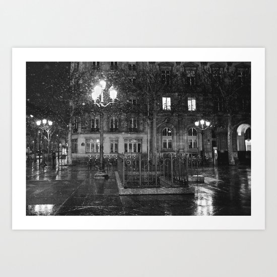 Paris road Art Print
