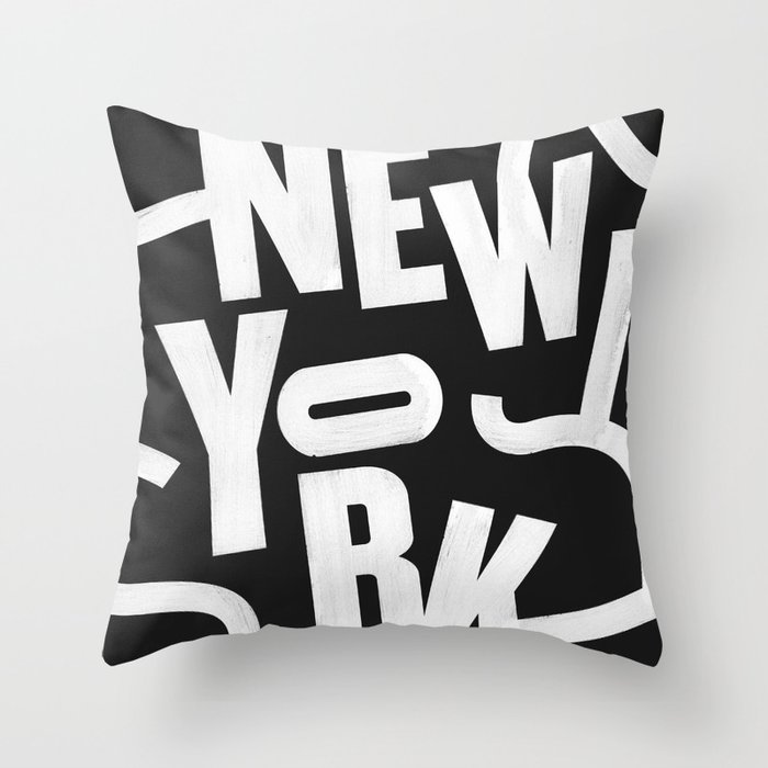New York Routes Throw Pillow