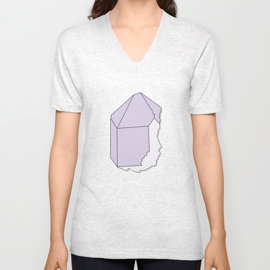 Amethyst Quartz Unisex V-Neck