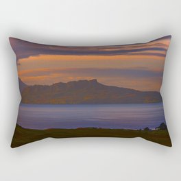 A sunset view to Rhum and Eigg Rectangular Pillow
