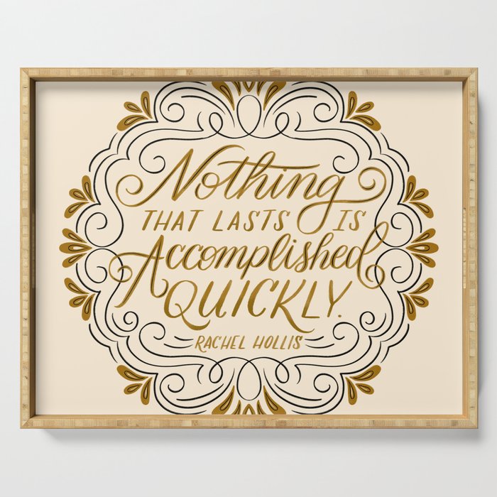 Rachel Hollis Perseverance Quote Serving Tray By Onthemarkdesigns Society6