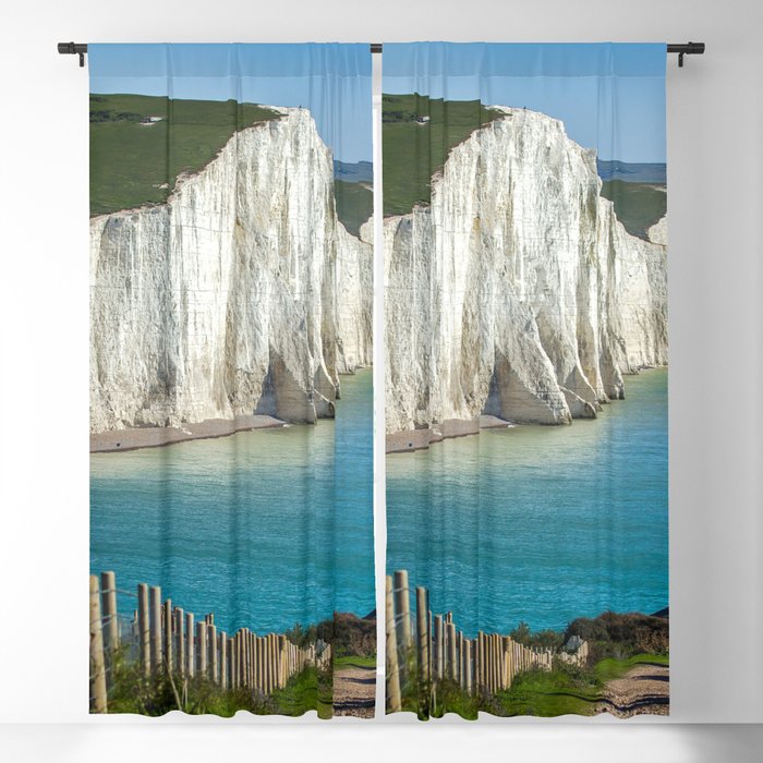 Great Britain Photography - Beautiful Beach Called Cuckmere Haven Blackout Curtain