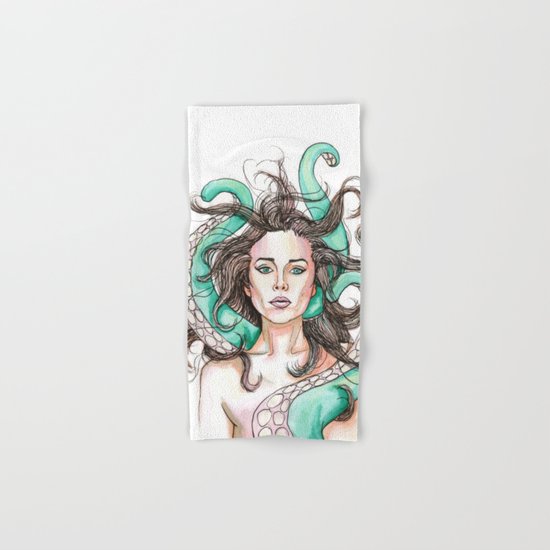 tentacle woman Hand & Bath Towel