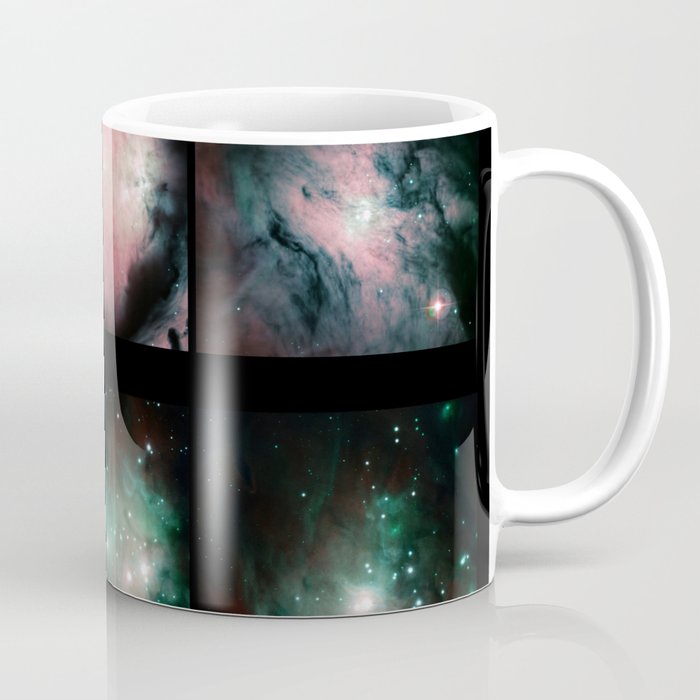 galaxy nebula visible vs infared pink seafoam Coffee Mug