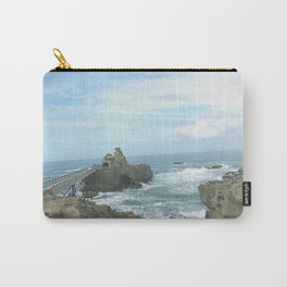  Blue ocean waves in Biarritz, France. Carry-All Pouch
