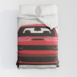 challenger illustration car Comforter