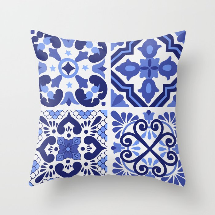 Mediterranean Tiles Design Nº1 Throw Pillow