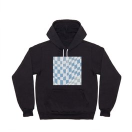 Soft blue wavy checked Hoody