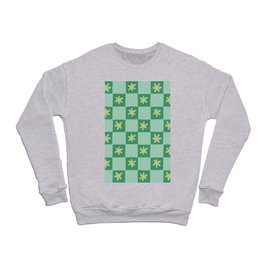 Green checkerboard Crewneck Sweatshirt