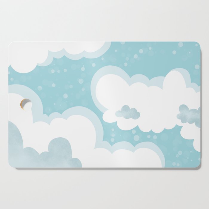 clouds aesthetic print - pink tiger print  Cutting Board
