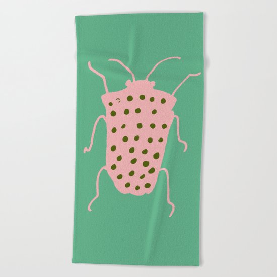 arthropod aqua Beach Towel