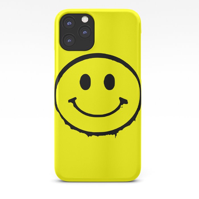 smiley face rave music logo iPhone Case