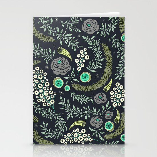 Winter's Eve Floral Stationery Cards