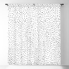 Dotted White & Black Blackout Curtain