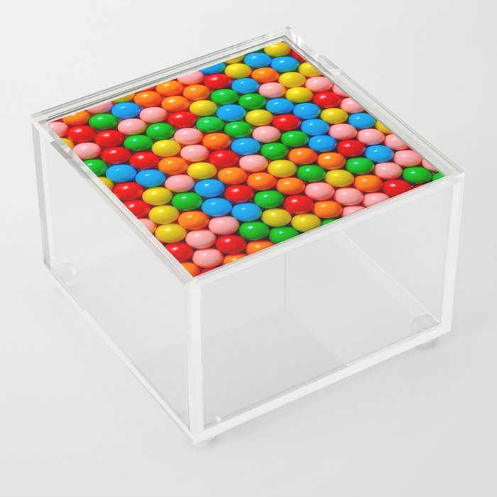Mini Gumball Candy Photo Pattern Acrylic Box