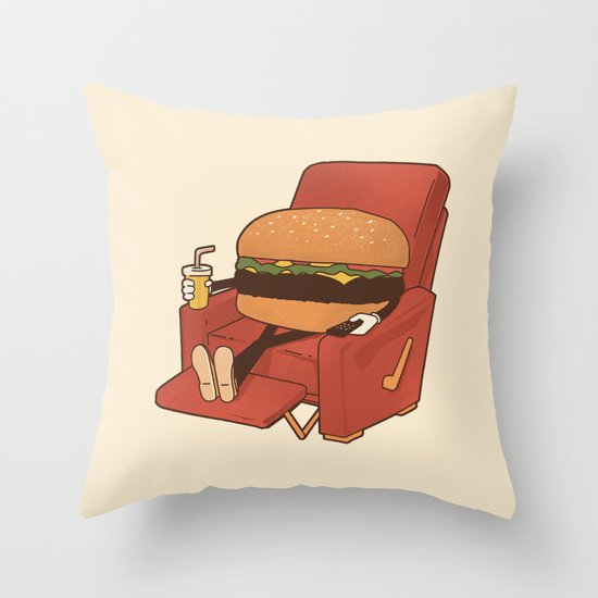 Lunch Break. Throw Pillow