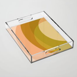 Abstract Shapes 16 in Lime Peach Acrylic Tray