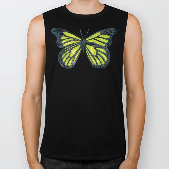 Lime Butterfly Biker Tank