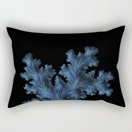 Blue Abstract Fractal Swirl Ornament Rectangular Pillow