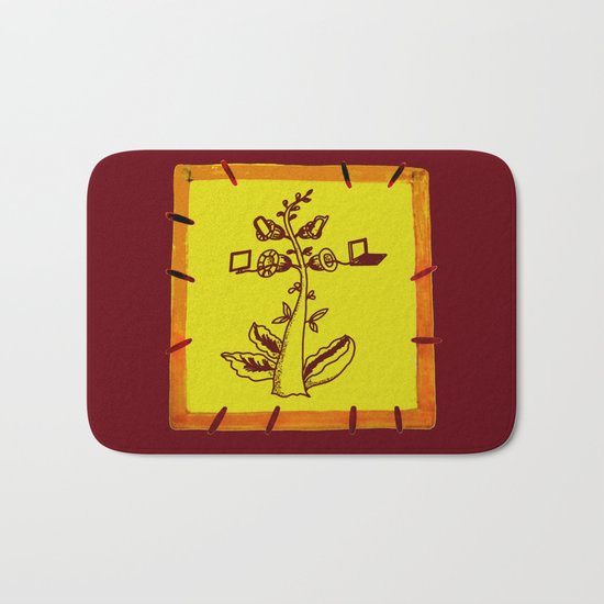 tree with a computer , telephone and other device Bath Mat