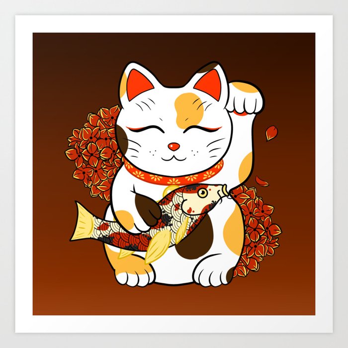 Maneki Neko Art Print by Luna Cooper Society6