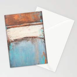 Copper and Blue Abstract Stationery Cards